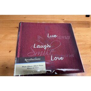 Beautiful Red Live, Laugh, Love Book-bound Photo Album by Recollections